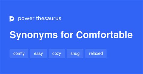 thesaurus comfortable